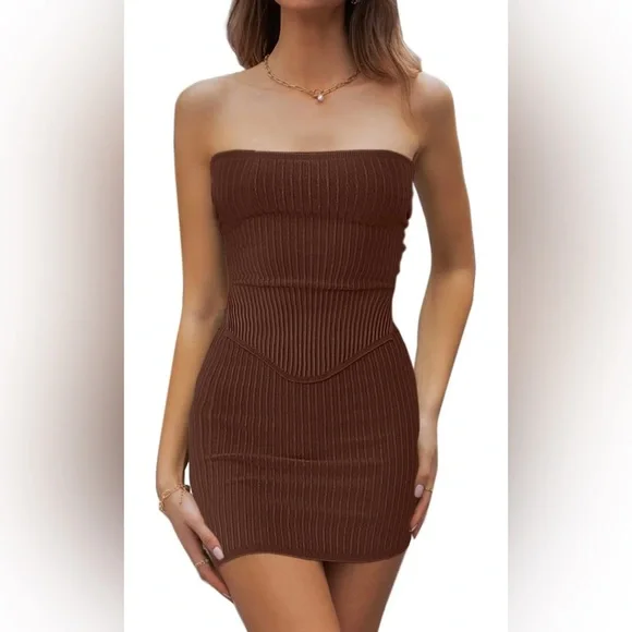 CHYRLL | Dresses | Chyrll Womens Sexy Summer Two Piece Bandeau Bodycon  Skirt Set | Poshmark